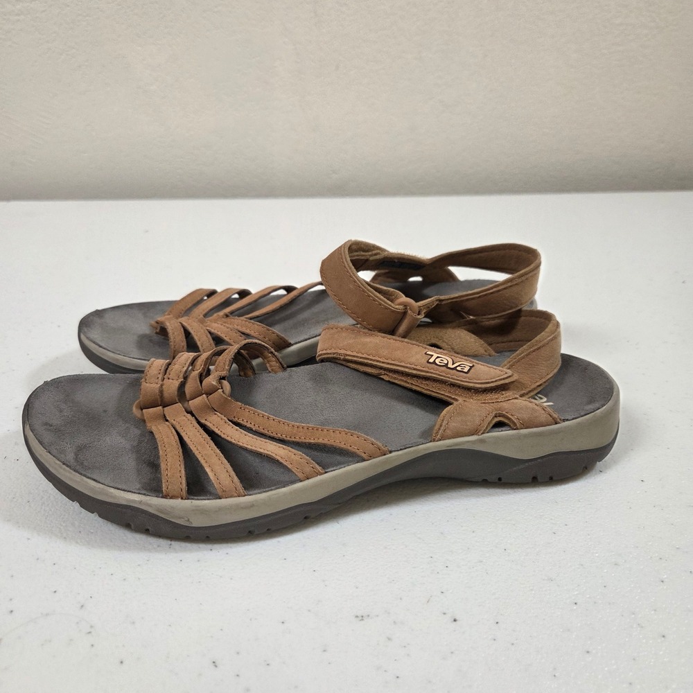 Teva Kayenta Brown Suede Strappy Hiking Sandals Womens 8.5 1099273 Outdoor Boho